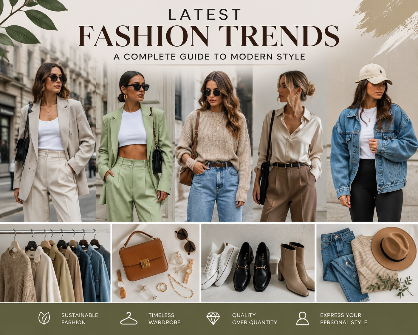 Latest fashion trends with modern stylish outfits and accessories